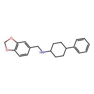 N-(1,3-benzodioxol-5-ylmethyl)-4-phenylcyclohexanamine structure