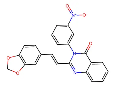 2-[(E)-2-(1,3-benzodioxol-5-yl)ethenyl]-3-(3-nitrophenyl)quinazolin-4-one structure