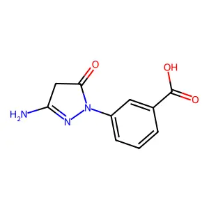 3-(3-amino-5-oxo-4,5-dihydro-1H-pyrazol-1-yl)benzoic acid structure