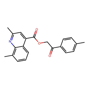 2-(4-Methylphenyl)-2-oxoethyl 2,8-dimethylquinoline-4-carboxylate structure
