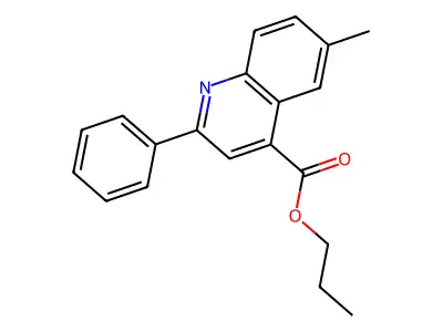 Propyl 6-methyl-2-phenylquinoline-4-carboxylate structure