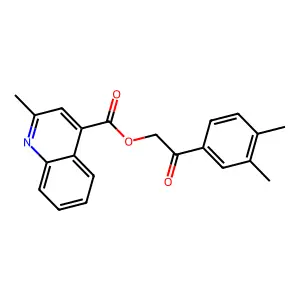 2-(3,4-Dimethylphenyl)-2-oxoethyl 2-methylquinoline-4-carboxylate structure