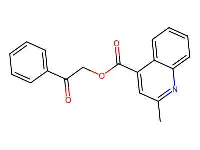 2-Oxo-2-phenylethyl 2-methylquinoline-4-carboxylate structure