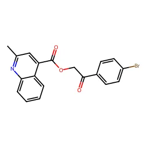 [2-(4-Bromophenyl)-2-oxoethyl] 2-methylquinoline-4-carboxylate structure