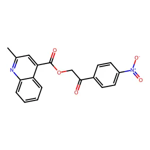 2-(4-Nitrophenyl)-2-oxoethyl 2-methylquinoline-4-carboxylate structure