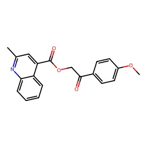 2-(4-Methoxyphenyl)-2-oxoethyl 2-methylquinoline-4-carboxylate structure