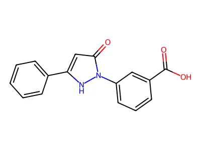 3-(5-oxo-3-phenyl-2,5-dihydro-1H-pyrazol-1-yl)benzoic acid structure