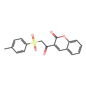 3-[2-(4-Methylphenyl)sulfonylacetyl]chromen-2-one structure
