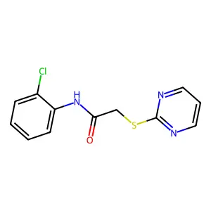 N-(2-chlorophenyl)-2-pyrimidin-2-ylsulfanylacetamide structure
