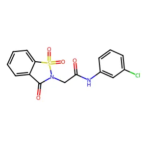 N-(3-chlorophenyl)-2-(1,1-dioxido-3-oxo-1,2-benzisothiazol-2(3H)-yl)acetamide structure