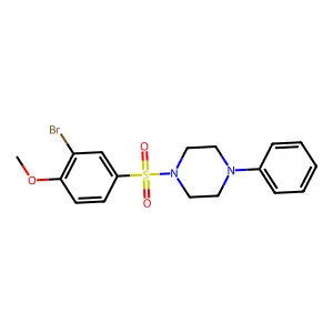 1-(3-Bromo-4-methoxyphenyl)sulfonyl-4-phenylpiperazine structure