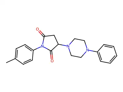 1-(4-Methylphenyl)-3-(4-phenylpiperazin-1-yl)pyrrolidine-2,5-dione structure
