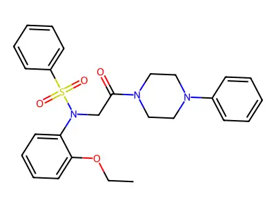 N-(2-ethoxyphenyl)-N-[2-oxo-2-(4-phenylpiperazin-1-yl)ethyl]benzenesulfonamide structure
