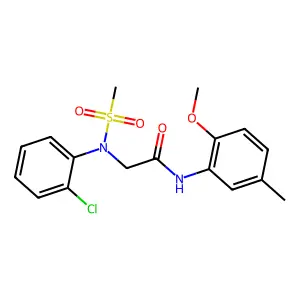 2-(2-chloro-N-methylsulfonylanilino)-N-(2-methoxy-5-methylphenyl)acetamide structure