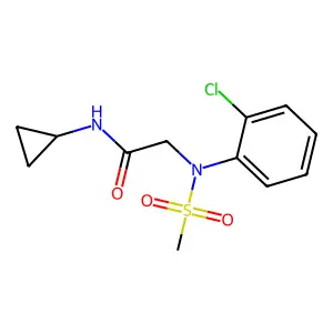 2-(2-chloro-N-methylsulfonylanilino)-N-cyclopropylacetamide structure