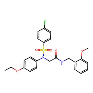 2-{[(4-chlorophenyl)sulfonyl]-4-ethoxyanilino}-N-(2-methoxybenzyl)acetamide structure