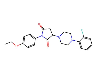 1-(4-Ethoxyphenyl)-3-[4-(2-fluorophenyl)piperazin-1-yl]pyrrolidine-2,5-dione structure
