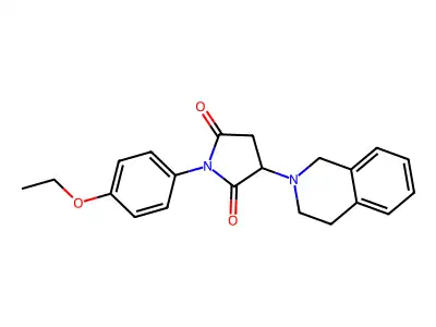 3-(3,4-dihydro-2(1H)-isoquinolinyl)-1-(4-ethoxyphenyl)-2,5-pyrrolidinedione structure