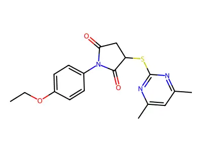 3-(4,6-Dimethylpyrimidin-2-yl)sulfanyl-1-(4-ethoxyphenyl)pyrrolidine-2,5-dione structure