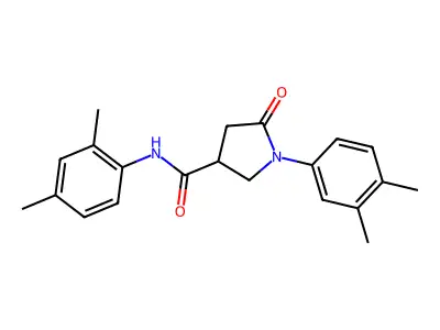 N-(2,4-dimethylphenyl)-1-(3,4-dimethylphenyl)-5-oxopyrrolidine-3-carboxamide structure