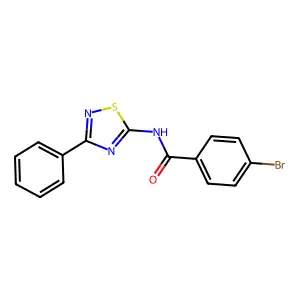 4-bromo-N-(3-phenyl-1,2,4-thiadiazol-5-yl)benzamide structure