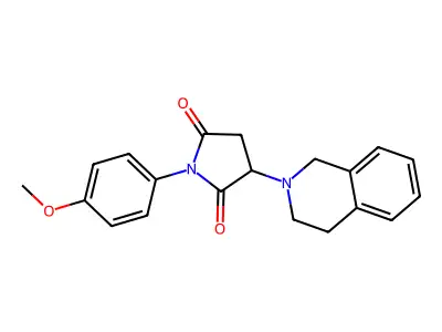 3-(3,4-dihydroisoquinolin-2(1H)-yl)-1-(4-methoxyphenyl)pyrrolidine-2,5-dione structure