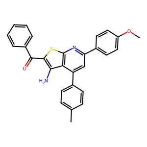 [3-amino-6-(4-methoxyphenyl)-4-(4-methylphenyl)thieno[2,3-b]pyridin-2-yl]-phenylmethanone structure