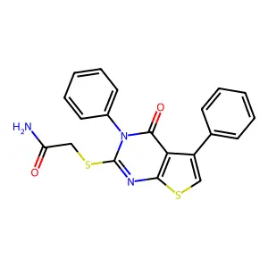 2-((4-Oxo-3,5-diphenyl-3,4-dihydrothieno[2,3-d]pyrimidin-2-yl)thio)acetamide structure