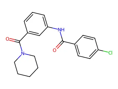 4-chloro-N-[3-(piperidine-1-carbonyl)phenyl]benzamide structure