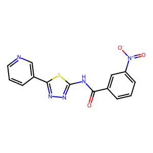 3-nitro-N-(5-pyridin-3-yl-1,3,4-thiadiazol-2-yl)benzamide structure