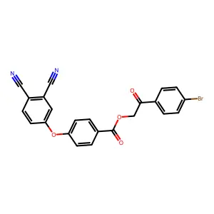 2-(4-Bromophenyl)-2-oxoethyl 4-(3,4-dicyanophenoxy)benzoate structure