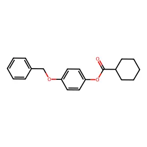 Cyclohexanecarboxylic acid, 4-benzyloxyphenyl ester structure