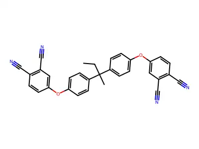 4-(4-{1-[4-(3,4-Dicyanophenoxy)phenyl]-1-methylpropyl}phenoxy)phthalonitrile structure