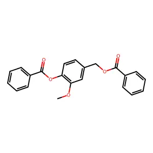 (4-Benzoyloxy-3-methoxyphenyl)methyl benzoate structure