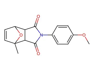 2-(4-methoxyphenyl)-4-methyl-3a,4,7,7a-tetrahydro-1H-4,7-epoxyisoindole-1,3(2H)-dione structure