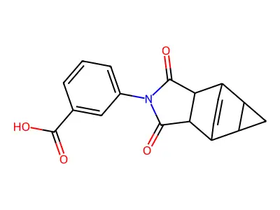 3-(1,3-dioxooctahydro-4,6-ethenocyclopropa[f]isoindol-2(1H)-yl)benzoic acid structure