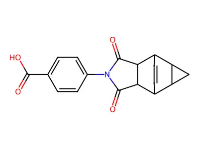 4-(1,3-dioxooctahydro-4,6-ethenocyclopropa[f]isoindol-2(1H)-yl)benzoic acid structure