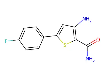 3-Amino-5-(4-fluorophenyl)thiophene-2-carboxamide structure