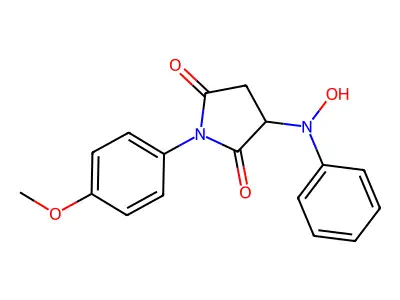 3-(N-hydroxyanilino)-1-(4-methoxyphenyl)pyrrolidine-2,5-dione structure
