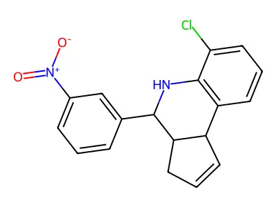 6-chloro-4-(3-nitrophenyl)-3a,4,5,9b-tetrahydro-3H-cyclopenta[c]quinoline structure
