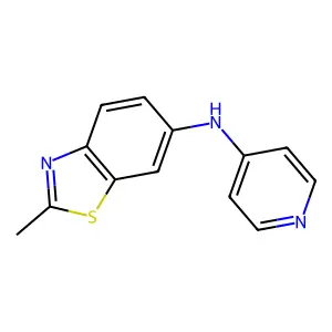 2-Methyl-N-4-pyridinyl-6-benzothiazolamine structure
