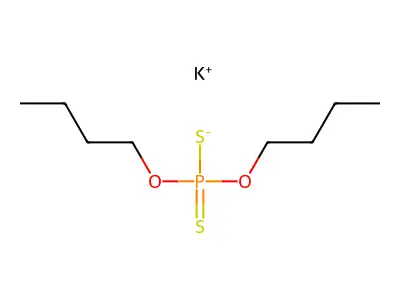 Potassium dibutoxy-sulfanylidene-sulfido-lambda5-phosphane structure