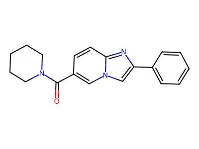 (2-Phenylimidazo[1,2-a]pyridin-6-yl)-piperidin-1-ylmethanone structure