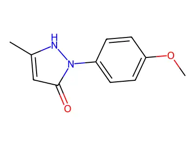 2-(4-methoxyphenyl)-5-methyl-1,2-dihydro-3H-pyrazol-3-one structure