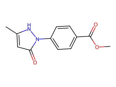 methyl 4-(5-hydroxy-3-methyl-1H-pyrazol-1-yl)benzoate structure
