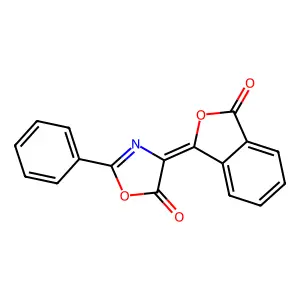 2-Phenyl-4-phthalidylidene-5-oxazolone structure