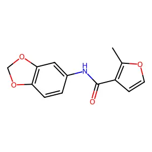 N-(1,3-benzodioxol-5-yl)-2-methylfuran-3-carboxamide structure
