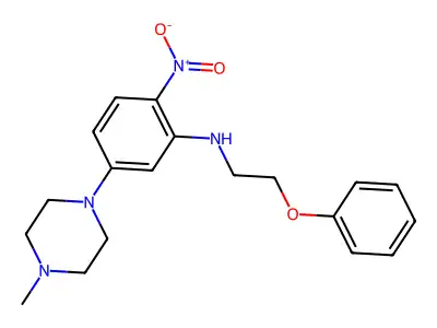5-(4-methylpiperazin-1-yl)-2-nitro-N-(2-phenoxyethyl)aniline structure