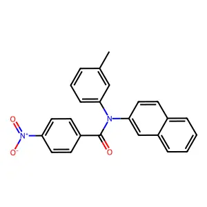 N-(3-methylphenyl)-N-naphthalen-2-yl-4-nitrobenzamide structure