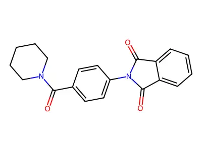 2-[4-(Piperidine-1-carbonyl)phenyl]isoindole-1,3-dione structure